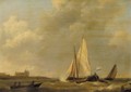 Dutch Shipping Off The Coast - (after) Johannes Hermanus Snr Koekkoek