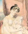 Portrait Of Mrs Sarah Anne King With Her Daughter - John Downman