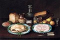 A Still Life Of Meat, Fruit And Vegetables On A Table - (after) George, Of Chichester Smith