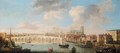 View Of The Thames And Old Westminster Bridge Looking Towards Westminster Abbey - (after) Samuel Scott