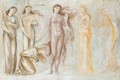 Study For 'The Court Of Venus' - Sir Edward Coley Burne-Jones