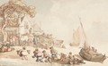 Travellers Landing On The Coast Of Holland - Thomas Rowlandson