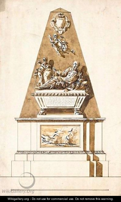 Designs For The Monument to Earl Stanhope In Westminster Abbey - John Michael Rysbrack