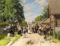 Russian Provincial Village - Aleksandr Vladimirovich Makovsky