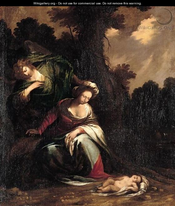 Hagar And The Angel - (after) Pietro Ricchi