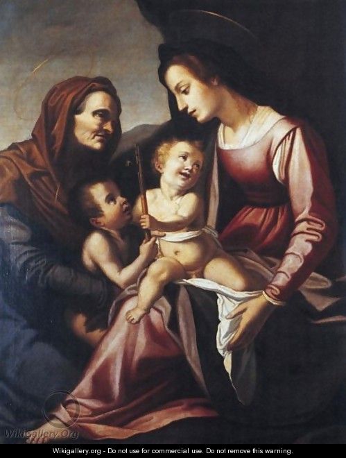 The Madonna And Child With The Infant Saint John The Baptist And Saint Elizabeth - (after) (Jacopo Chimenti) Empoli