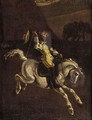 A Gentleman In Yellow Schooling A Horse - (after) Michaelanglo Cerquozzi