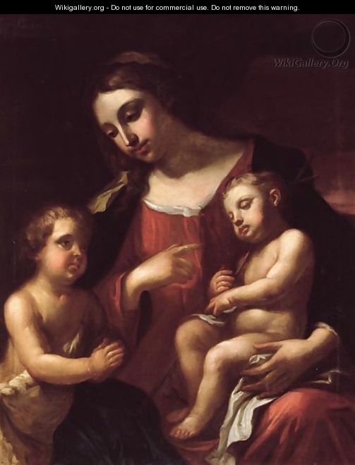 The Madonna And Child With Saint John - J. Lassini