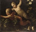 Two Putti - (after) Luca Giordano