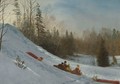 Tobogganing - Albert Bierstadt