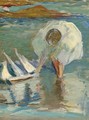 Study Of Girl With Sailboat - Edmund Charles Tarbell
