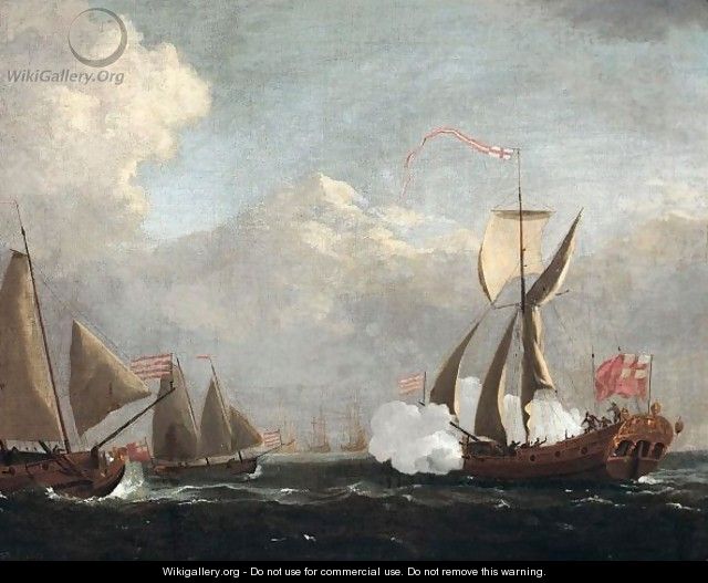 A yacht Signalling Other Vessels - (after) Willem Van De, The Younger Velde