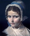 Portrait Of A Young Girl Wearing A Bonnet - French School