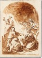Design for an altarpiece with St. Anthony abbot - Giovanni Antonio Guardi