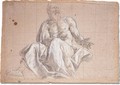 Study of a seated Prophet - Bolognese School