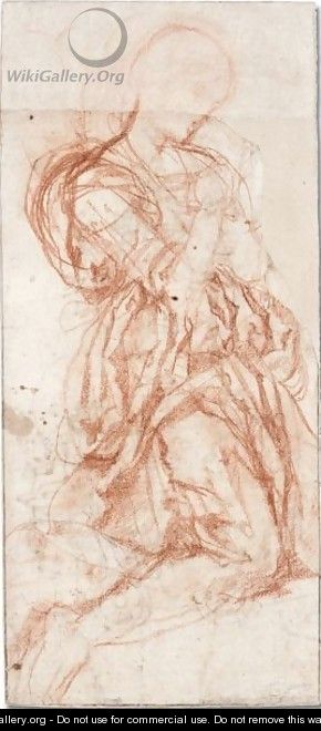 Study of a kneeling female figure - Florentine School