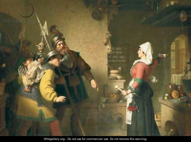 Die Mutige Bundnerin Im Schwabenkrieg, 1883 - Johann Caspar Bosshardt