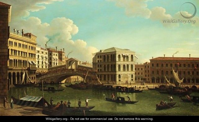 Venice, A View Of The Grand Canal With The Rialto Bridge - (after) (Giovanni Antonio Canal) Canaletto