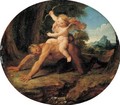 Cupid Riding A Satyr - Antoine Coypel