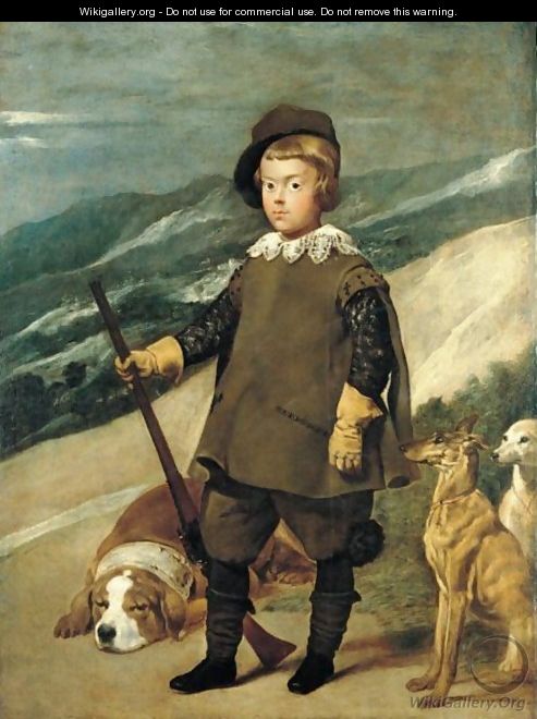 Portrait Of Prince Balthasar Carlos Of Spain As A Hunter - (after) Diego Rodriguez De Silva Y Velazquez
