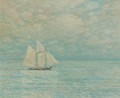 Sailing On Calm Seas, Gloucester Harbor - Frederick Childe Hassam