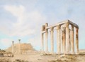The Temple Of Olympeus Zeus With The Acropolis Beyond - Giovanni Lanza