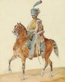 Officier De Cavalerie A Cheval - Theodore Gericault