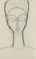 Tete De Face Avec Double Collier Et Boucles D'Oreilles - Amedeo Modigliani