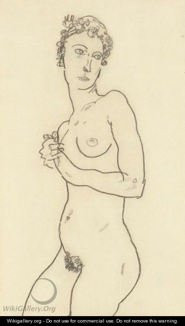 Stehender Akt (Standing Nude) - Egon Schiele