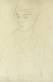 Portrait Bust Three-Quarter Profile Facing Left - Gustav Klimt