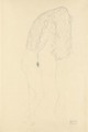 Nach Rechts Aufgestutzt Stehender Akt, Das Gesicht Durch Die Haare Verdeckt (Standing Nude With Her Face Covered By Her Long Hair) - Gustav Klimt