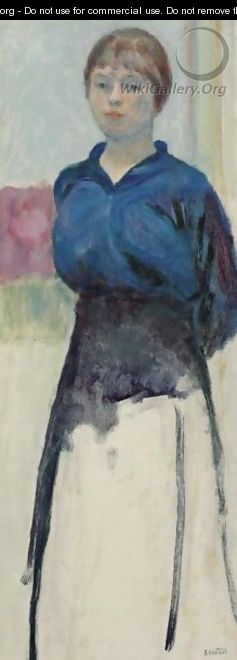 Femme Au Corsage Bleu (Etude) - Pierre Bonnard