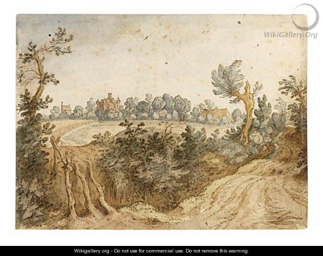 Landscape With A Castle Behind A Cornfield - Jan Wildens