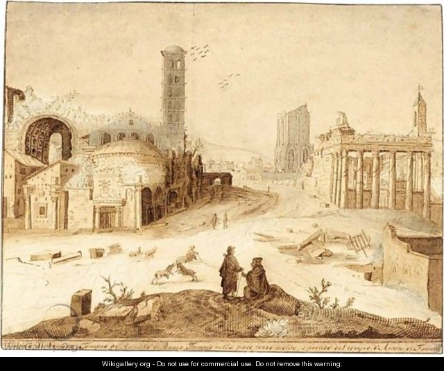 The Forum Romanum - (after) Willem Van, The Younger Nieulandt