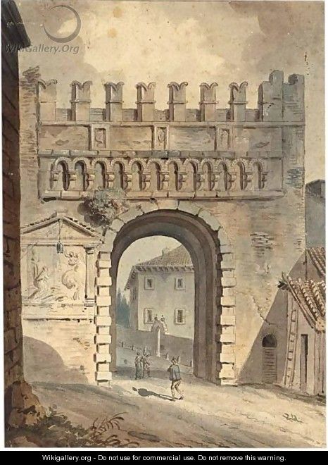 An Italian Town Gate - (after) Victor-Jean Nicolle