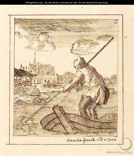 The Peat Dredgers, After Jan Luyken - Cornelis Pronk