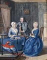 The Collector Jan Snellen With His Mother, Margaretha Van 'T Wedde, And His First Wife, Krijna Vroombrouck - Aert Schouman