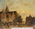 Dutch Town Scene - Adrianus Eversen