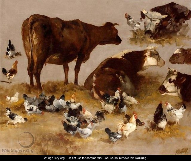 Study Of Cows And Chickens - Alexandre Defaux
