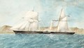 A Set Of Six Ship Portraits Including H.M.S. Invetsigator Off The Coast Of Africa - English School