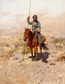 Lone Cossack Horseman - Franz Roubaud