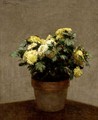 Yellow Chrysanthyms - (after) Ignace Henri Jean Fantin-Latour