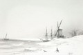 Coastal Scene With Windmill - Ivan Konstantinovich Aivazovsky