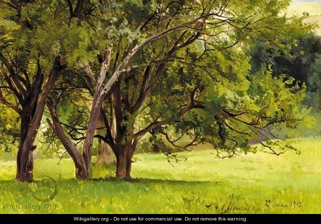 Trees In Summer - Andrei Nikolaevich Shilder