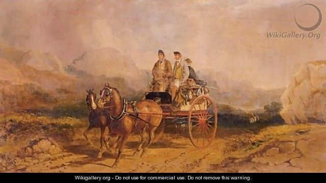 A Shooting Party In A Carriage In The Scottish Highlands - Henry Thomas Alken