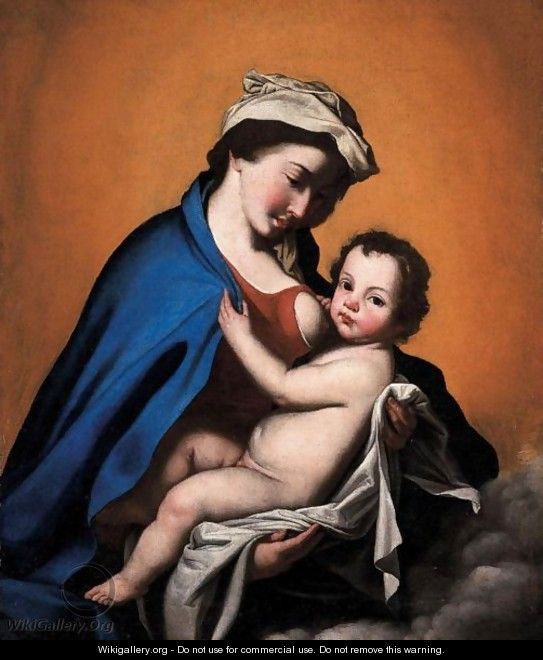 Madonna Col Bambino - (after) Jusepe De Ribera