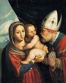 Madonna Col Bambino E Santo Vescovo - Bolognese School