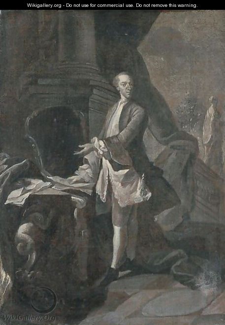 Ritratto Di Gentiluomo, A Figura Intera, In Un Paesaggio - Joseph Highmore