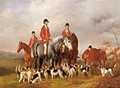 Charles Davis, Huntsman To Her Majesty, On Hermit With Harry King, The First Whip And The Royal Buckhounds - Henry Barraud