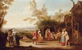 Country Folk Eating And Dancing Outside A Tavern - Pieter Angillis